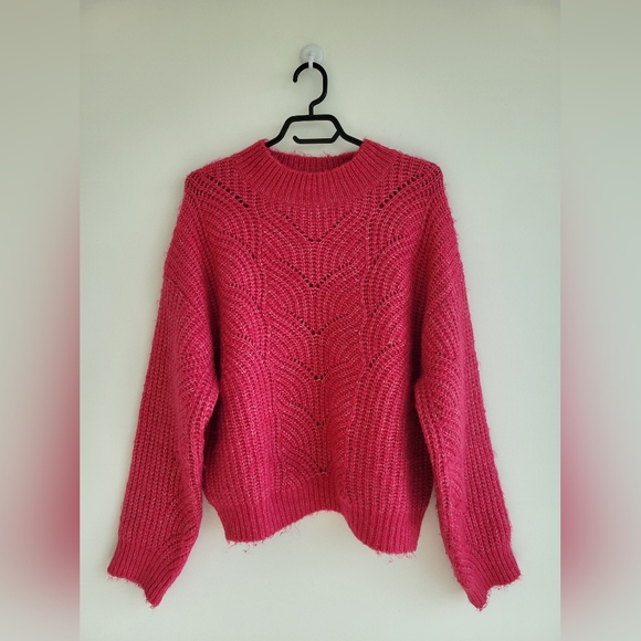 Mango Drop Shoulder Swirl Sweater - Size M - Picture 1 of 7